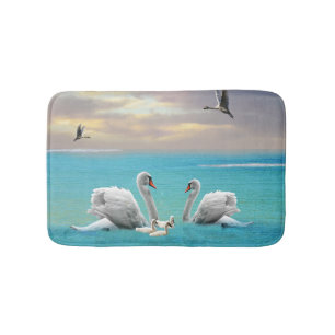 Alfombrilla De Baño Canción Del Cisne Blanco,