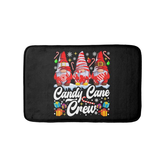 Alfombrilla De Baño Candy Cane Crew Navidades Candy Lover Gnome (Anverso)