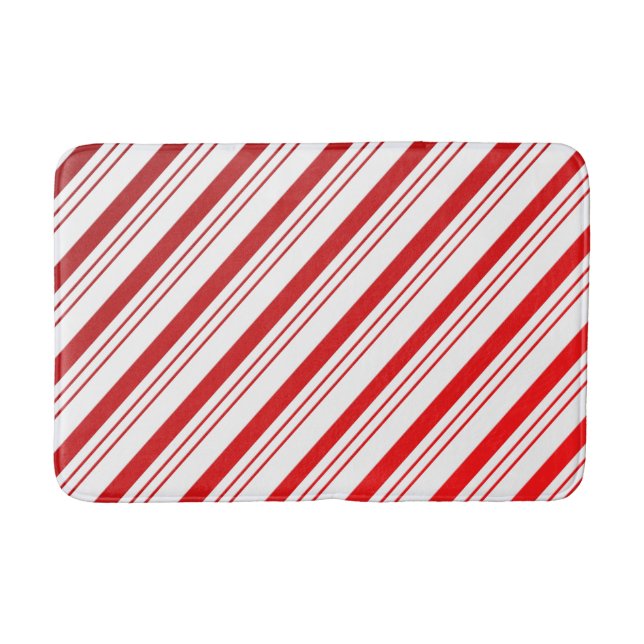 Alfombrilla De Baño Candy Cane Stripes Navidades Bath Mat (Anverso)