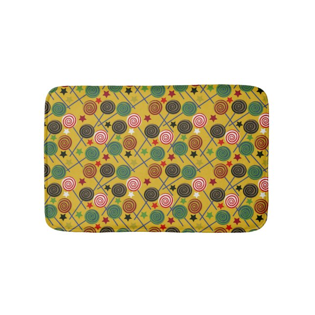 Alfombrilla De Baño Candy pattern | Lollies pattern | lollipop 25 (Anverso)