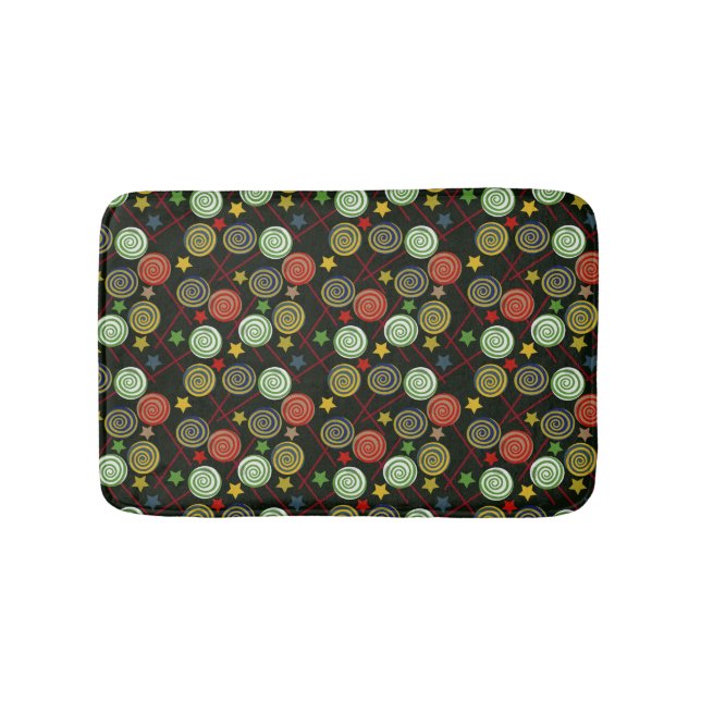 Alfombrilla De Baño Candy pattern | Lollies pattern | lollipop 28 (Anverso)