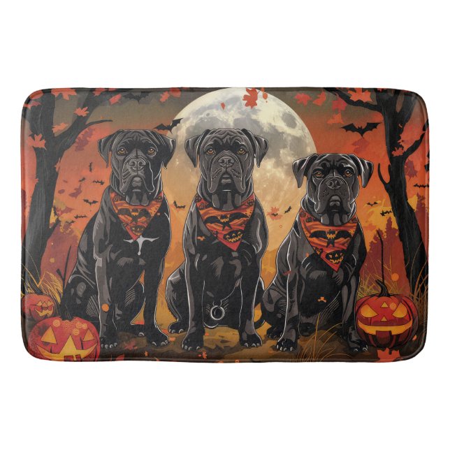 Alfombrilla De Baño Cane Corso Halloween Spooky (Anverso)