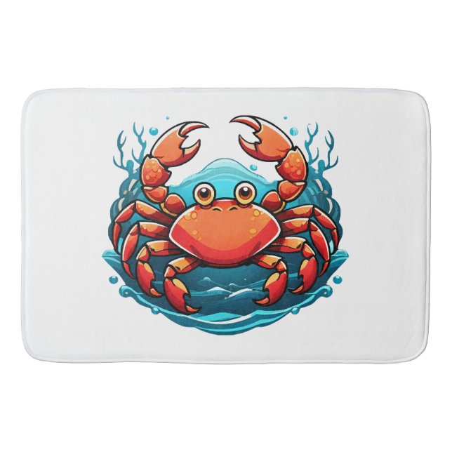 Alfombrilla De Baño cangrejo-divertido (Anverso)