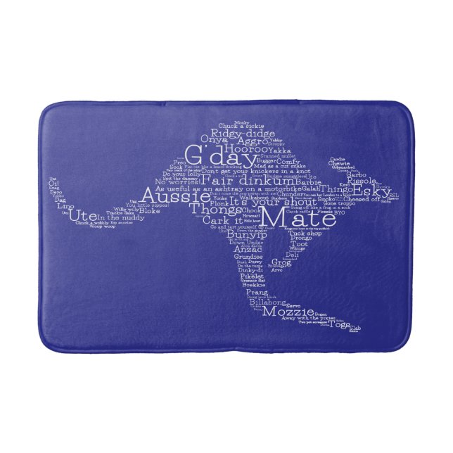 Alfombrilla De Baño Canguro hecho de jerga australiana (Anverso)