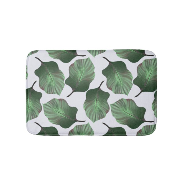 Alfombrilla De Baño Canna Tropicanna Tropical Leaves, Verde (Anverso)