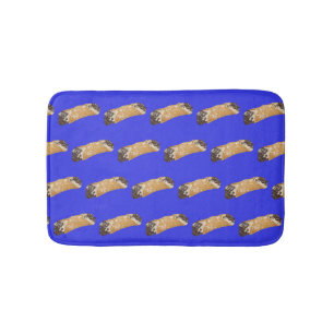 Alfombrilla De Baño Cannoli (fondo azul brillante)