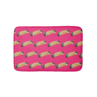 Alfombrilla De Baño Cannoli (fondo rosado)
