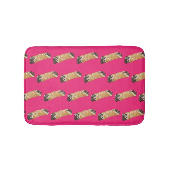 Alfombrilla De Baño Cannoli (fondo rosado) (Anverso)