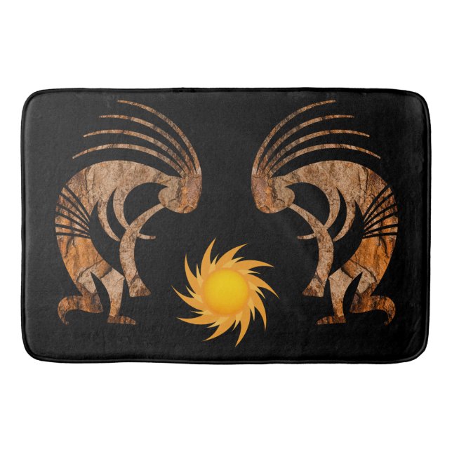 Alfombrilla De Baño Canvas de Kokopellis del Suroeste (Anverso)