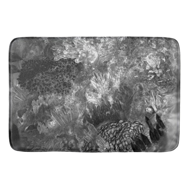Alfombrilla De Baño Capas de cristales grises (Anverso)