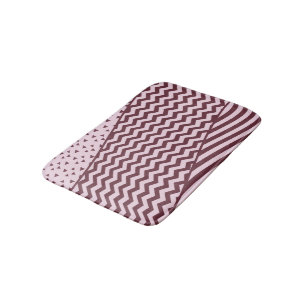 Alfombrilla De Baño Capas - Rojo oscuro y rosa pálido - Mat de baño