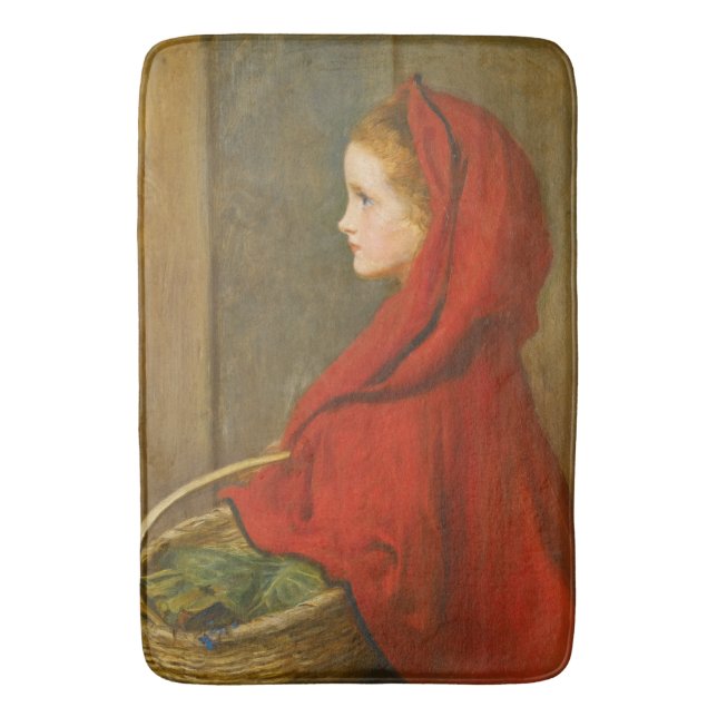 Alfombrilla De Baño Caperucita Roja (por John Everett Millais) (Frente vertical)