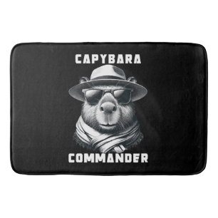 Alfombrilla De Baño Capibara Con Gafas De Sol Capy Comandante