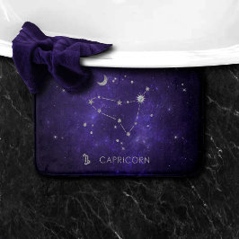 Alfombrilla De Baño Capricornio púrpura Zodiac | Horoscopio astrológic