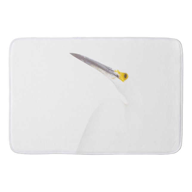 Alfombrilla De Baño Captura de cabeza de Egret (Anverso)