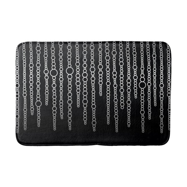 Alfombrilla De Baño Capturas de abstracto en blanco y negro (Anverso)