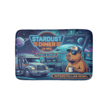 Capybara camionero espacial Cyberpunk Diner de pol