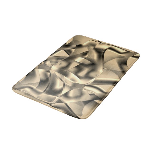 Alfombrilla De Baño Caqui curvo o beige, con tonos luminosos (Angular)