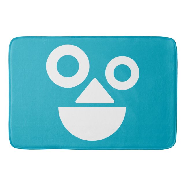 Alfombrilla De Baño Cara juguetona mínima atracción divertida (Anverso)