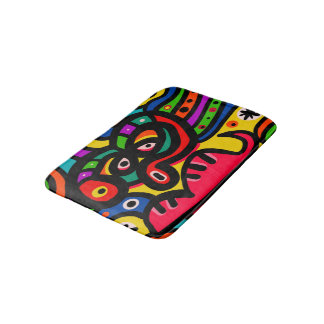 Alfombrilla De Baño Cara moderna del arte abstracto