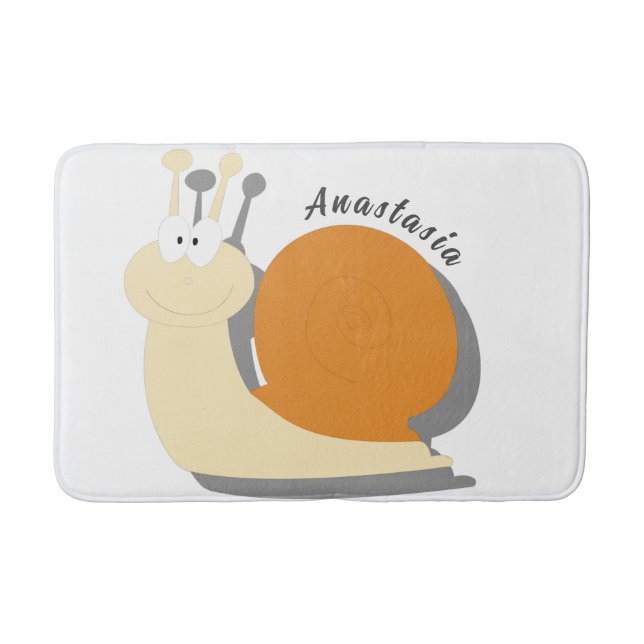 Alfombrilla De Baño Caracol de Personalizado lindo - Personalizado (Anverso)