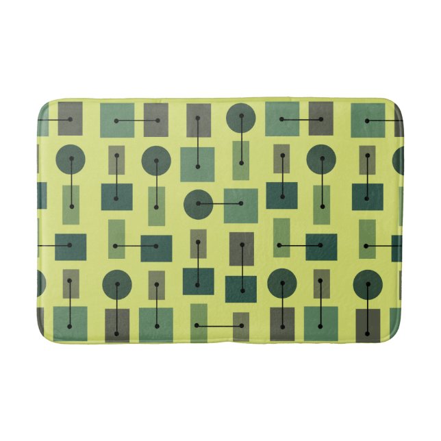Alfombrilla De Baño Característica de formas simples de la era atómica (Anverso)