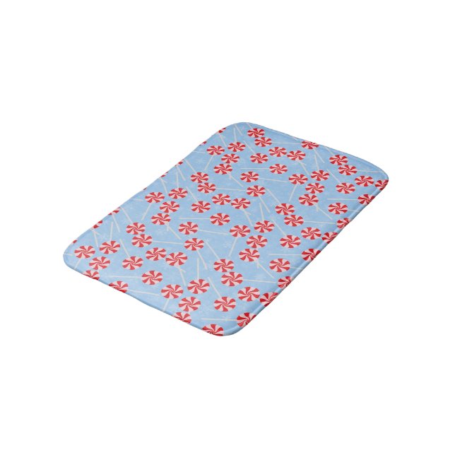 Alfombrilla De Baño Caramelos de menta de Navidad (Angular)