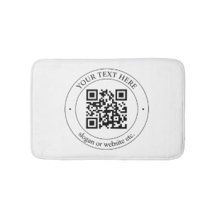 Alfombrilla De Baño Cargar tu propio código QR y texto de Personalizab