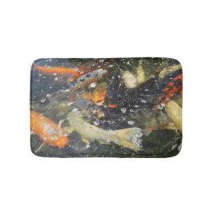 Alfombrilla De Baño Carpa japonesa Koi Pescado Nadando