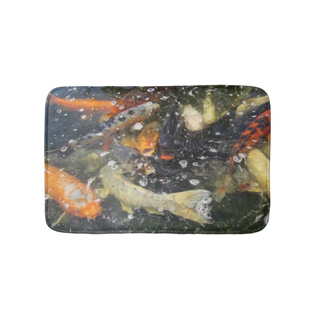 Alfombrilla De Baño Carpa japonesa Koi Pescado Nadando (Anverso)