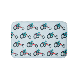 Alfombrilla De Baño Carreras en silla de ruedas