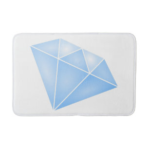 Alfombrilla De Baño Carro de brillantes diamantes azules