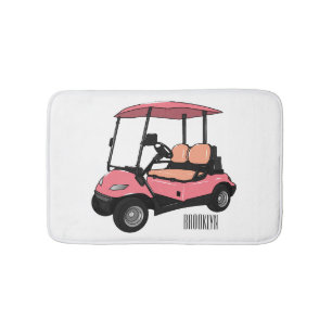 Alfombrilla De Baño Carro de golf / ilustracion personalizado de coche