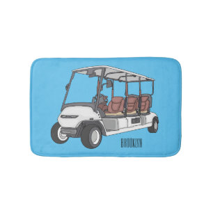 Alfombrilla De Baño Carro de golf / ilustracion personalizado de coche