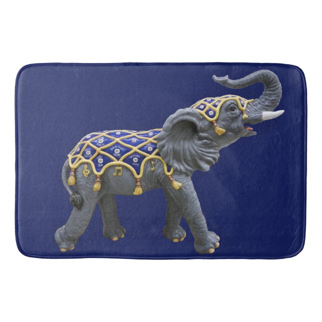 Alfombrilla De Baño Carrusel Elefante Animal Foto Bath Mat (Anverso)