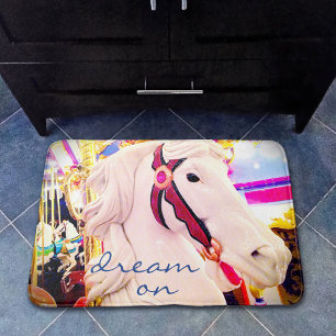 Alfombrilla De Baño Carrusel Horse Photography Dream On Script Citate