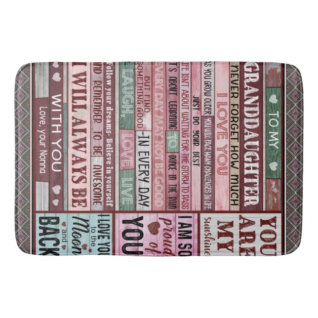 Alfombrilla De Baño Carta Personalizada A Mi Nieta (Anverso)