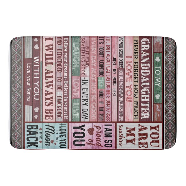 Alfombrilla De Baño Carta Personalizada A Mi Nieta (Anverso)