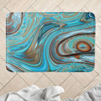 Alfombrilla De Baño casa de campo verde azulado azul Turquesa de mader