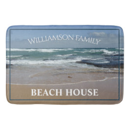 Alfombrilla De Baño Casa de playa personalizada Ocean Large Bath Mat