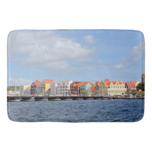 Alfombrilla De Baño Casas coloridas de Willemstad, Curacao