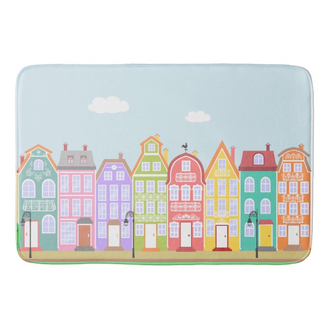 Alfombrilla De Baño Casas Cute Pastel Bath Mat (Anverso)