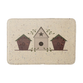 Alfombrilla De Baño Casas de pájaros primitivas Bath Mat