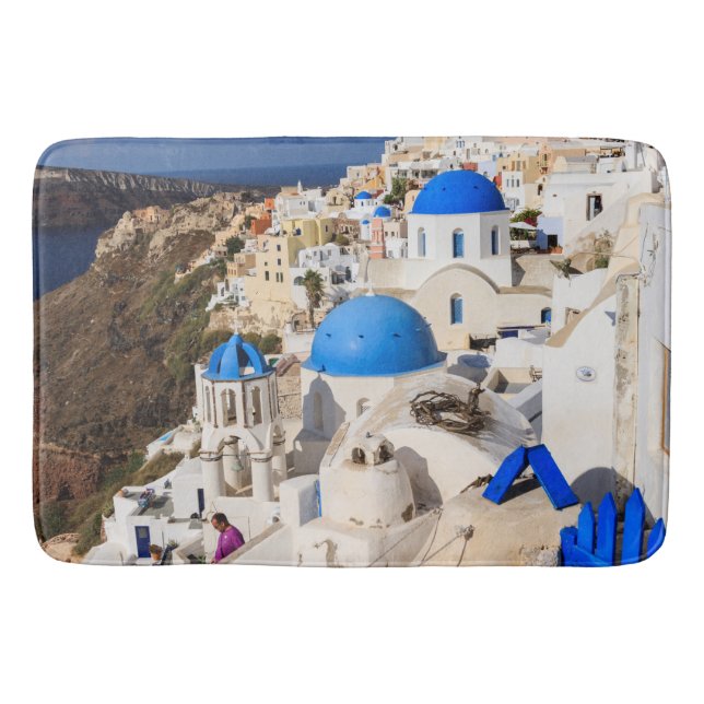 Alfombrilla De Baño Casas griegas tradicionales (Anverso)