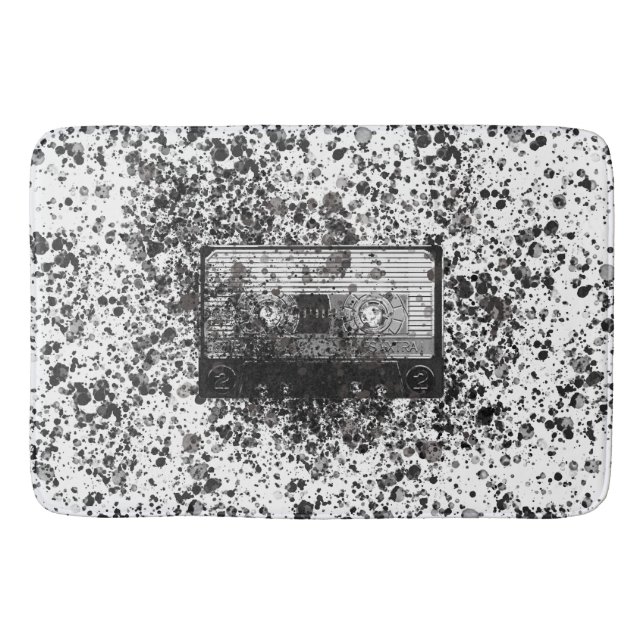 Alfombrilla De Baño Casete de audio retro (Anverso)