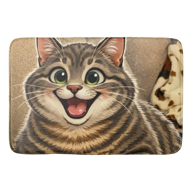 Alfombrilla De Baño Cat caricature (Anverso)