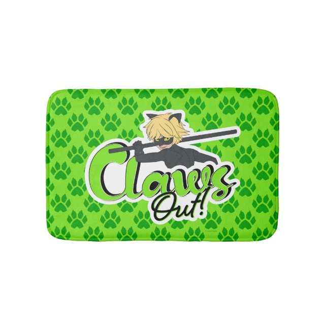 Alfombrilla De Baño Cat Noir | ¡Clawout! (Anverso)