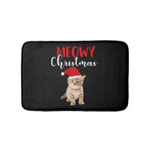 Alfombrilla De Baño Catástrofes navideñas Cat Lover Merry