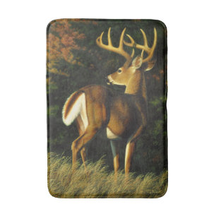 Alfombrilla De Baño Caza de gallos en el Trofeo Whitetail Deer