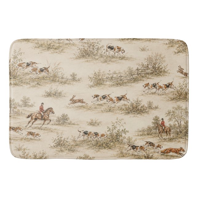 Alfombrilla De Baño Caza Tradicional con Foxhound (Anverso)